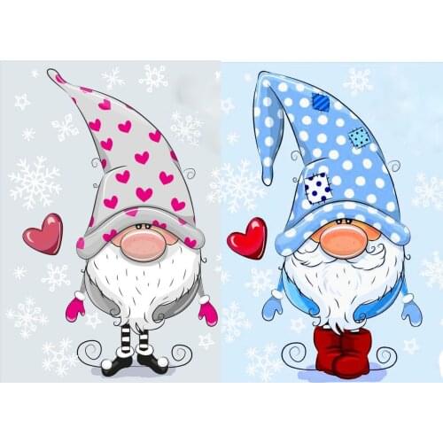 Two Santas Transparent Silicone Ball Rubber Stamp Stick Scrapbook DIY Cute Picture Album Decorative Card