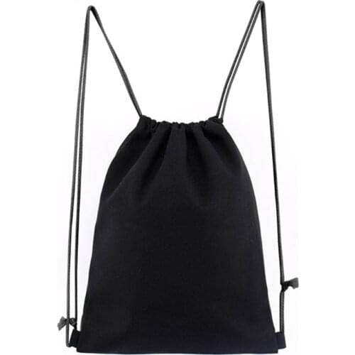 Cotton Drawstring Backpack Gym Sacks Canvas Cinch Sport Pack for Men, Women 20CA