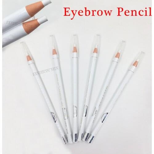 6pcs White Eyebrow Pencil Waterproof Microblading Eyebrow Pencil Long Lasting Eye Brow Pencil White Eyebrow Design Marker Pen