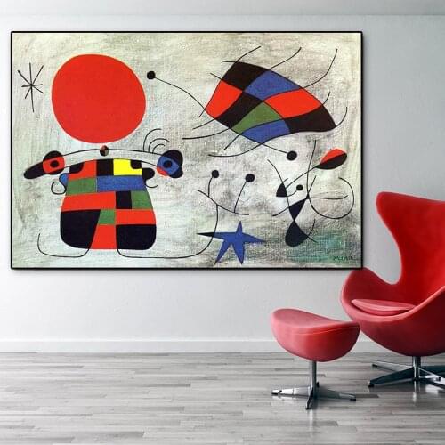 Nordic Creative Spanish Joan Miro Canvas Painting Posters and Prints Wall Art Picture for Modular Children Room Cuadros No Frame