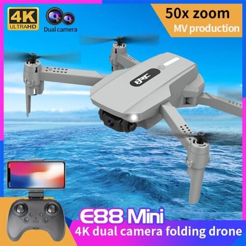 2021 New Share Funbay E88 Mini Drone 4k HD Dual Cameras Vision Positioning WiFi Fpv Drone Height Conservation Rc Quadcopter