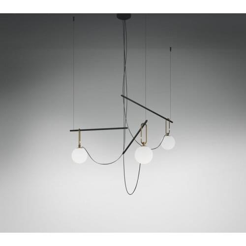 Multi-Light Pendant Light creative post-modern long pendant light designer glass ball light bedroom bar decorative cafe lighting