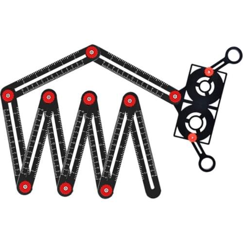 Multi Angle Measuring Ruler Folding Ruler Premium Aluminum Alloy Ultimate Marking Template Tool/Layout Angle Finder Tool