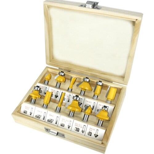 12pcs 8mm Router Bit Set Trimming Straight Milling Cutter Wood Bits Tungsten Carbide Cutting Woodworking Trimming