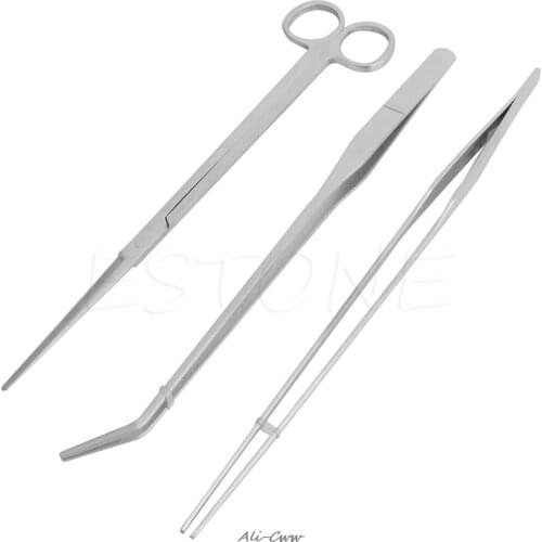 3pcs/lot Aquarium Maintenance Tools Kit Tweezers Scissors For Live Plants Grass