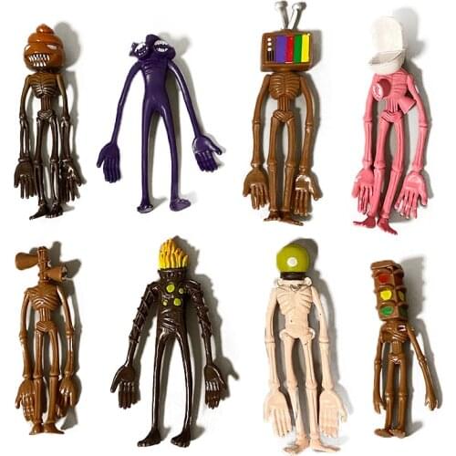 Pack of 8 SCP Siren Head Toy 10-12cm Horror Sirenhead PVC Action Figure Scp 173 096 049 Figurine Doll Collection Model