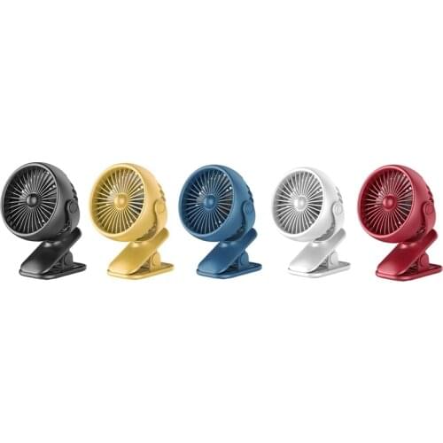 Rechargeable USB Fan Desktop Mini Fan 3 Speed Super Mute Cooler for Office Car Travel Portable Cooling Clip Fans