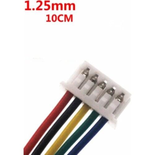 5pics 1.25mm pitch Single end electronic circuit length 10cm connecting line with pin
