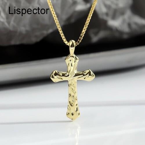 Lispector 925 Sterling Silver Retro Cross Pendant Necklace for Women&Men Vintage Box Chain Necklaces Christian Religious Jewelry
