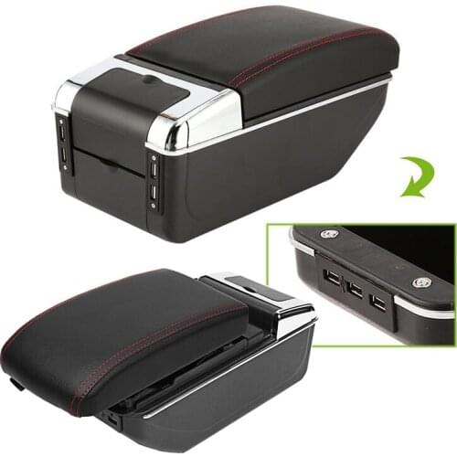 For Honda CR-Z CRZ Car Armrest Box USB Charging Heighten Double Layer Central Store Content Cup Holder Ashtray Car Accessories