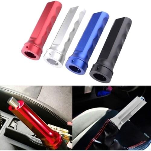 1Pcs Full Aluminum Handbrake Cover Auto Car Handle General Gear Head Refires Hand Brake Grip Protector Cover with logo