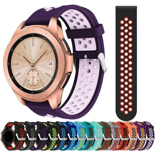 20MM Watch Band for Samsung Galaxy Watch 42mm/Gear Sport/Garmin Vivoactive 3/Vivoactive 3 Music/Forerunner 645 Silicone Strap