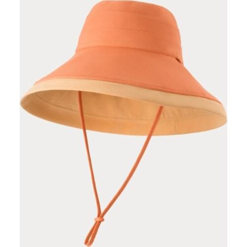 Big Brim Sunshade Fisherman Hat Summer Anti-ultraviolet Color Matching Sun Hat Outdoor Leisure Breathable Sunscreen Basin Hat