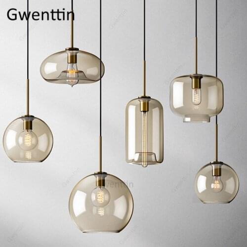 Modern Glass Pendant Light Kitchen Hanging Lamps Dining Room Lights Home Lighting Fixtures Industrial Lamp Home Decor Suspension