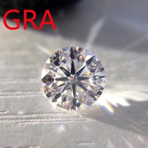 Loose Moissanite Stone 3mm To 12mm D Color VVS1 Round Diamond Shape Excellent Cut Pass Moissanite Tester Gems With Certificate