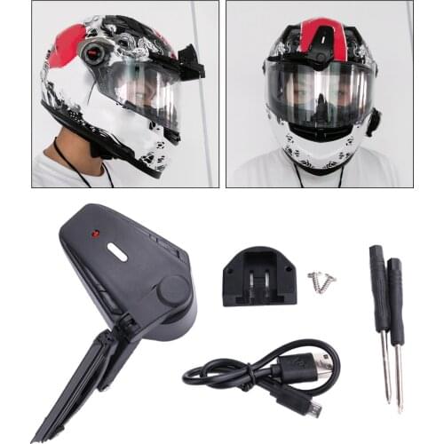Universal Mini Electric Wiper for Motorcycle Helmet Windshield Wiper Compatible With Most Visor Dropshipping