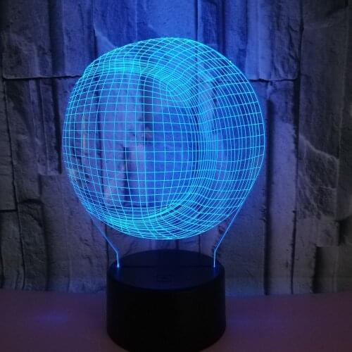 Volleyball 3d Led Night Lights with 7 Colors Changing Touch Table Lamp USB Bluetooth Speaker Lighting Creative Gift for Kids