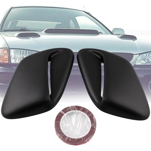 2pcs Air Flow Intake Car Accessories Lightweight Replacement Hood Scoop Mildew Proof Vent Cover Bonnet Durable For Subaru 99-01