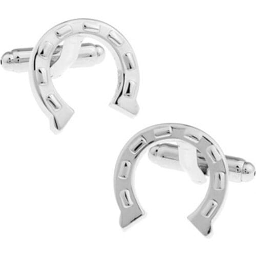 High Quality French Style Silvery horseshoe Cufflinks For Mens Shirt Brand suit Cuff Buttons Top sale Cuff Links Jewelry