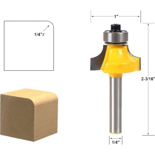 1pcs Round Over Edging Router Bit - 1/4" Radius - 1/4" Shank