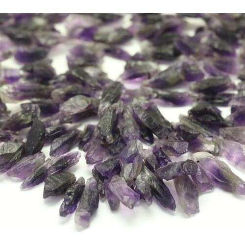 15.5''/Strand,Natural Amethysts Quartz Stone Freeform Point Loose Beads ,Drilled Stick Point Beads For Pendant Necklace Making