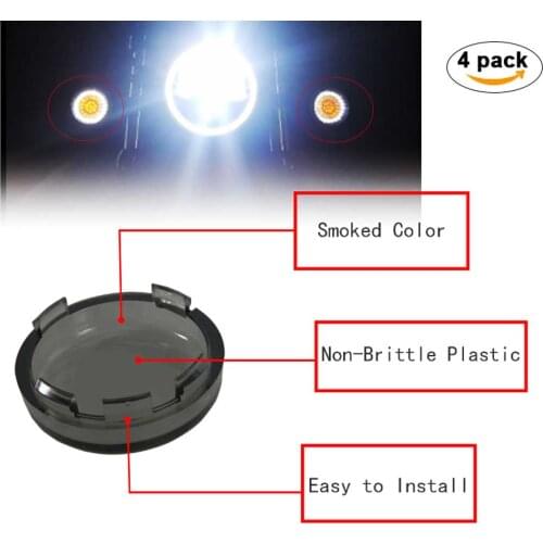 4 PCS Smoke Bullet Turn Signal Lens Covers for Harley 1997-2018