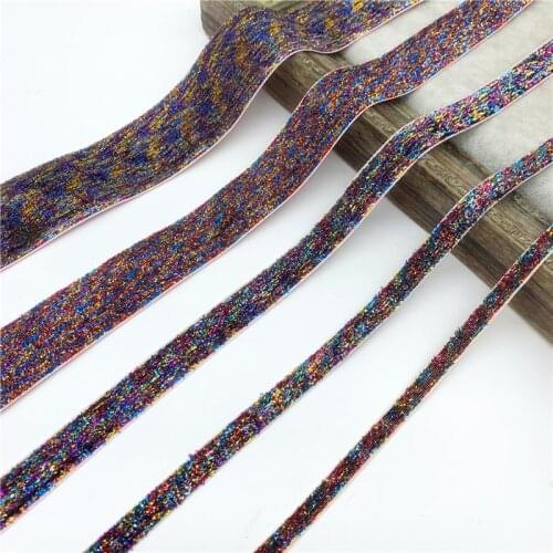 6MM-38MM Rainbow Glitter Velvet Ribbon For Handmade Gift Bouquet Wrapping Supplies Home Party Decorations Christmas Ribbon
