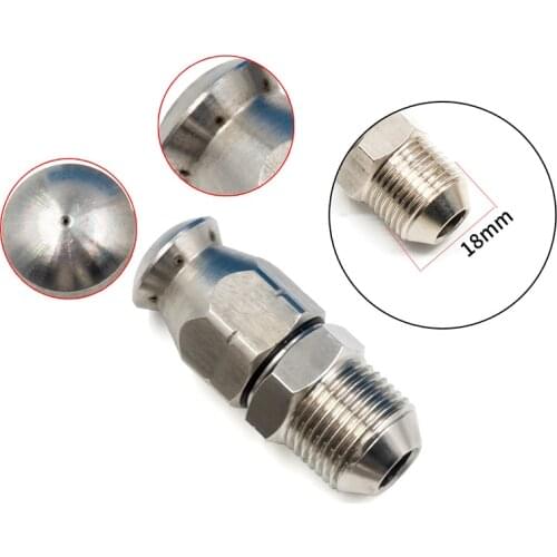 High Pressure Washer Accessory Stainless Steel Pipe Cleaning Sewer Nozzle Drain Cleaning Nozzle High Pressure Sewer Clean Nozzle