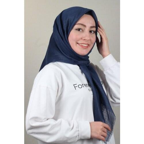 BONJELA SHİNE FLAT SILVERY LINEN SCARF-DESEN-02-RENK-12