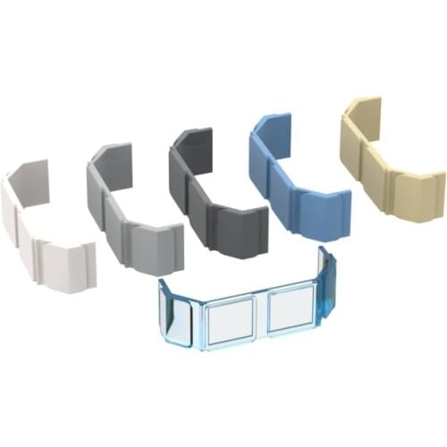 BuildMOC 17457 2X6X2 train windshield For Building Blocks Parts DIY Construction Creative gift Toys