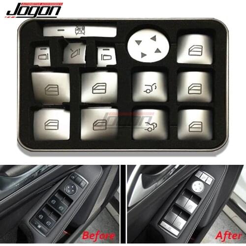 For Benz A B C E G Class W176 W204 W212 W166 X204 W218 X156 W463 CLA A45 Car Interior Door Window Lift Control Button Cover Trim