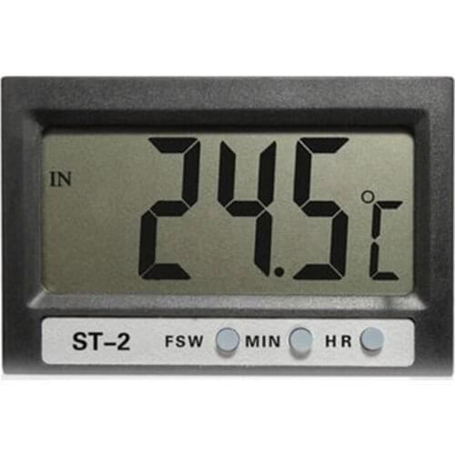 In Out LCD Dual-Way Digital Car Thermometer & Clock ST2