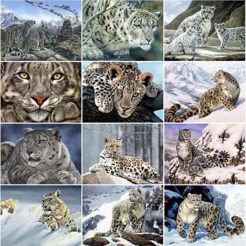 EverShine DIY Diamond Painting Animal Picture Of Rhinestones Diamond Embroidery Leopard Full Drill Cross Stitch Kit Home Decor