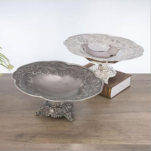 Europe oval zinc alloy fruit plate fruit stand metal dishes fruitschaal dry fruit tray for table decoration