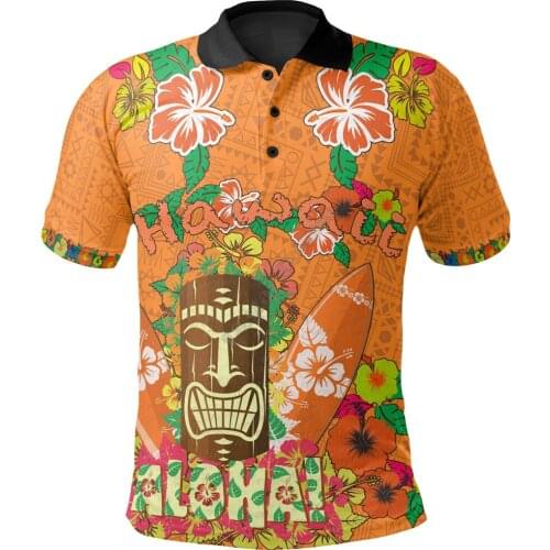 Hawaii All Over Polo Shirt Aloha Hawaii Summer Fashion 3D Printed Polo Shirt Men for Women Short Sleeve T-shirt Streetwear 03