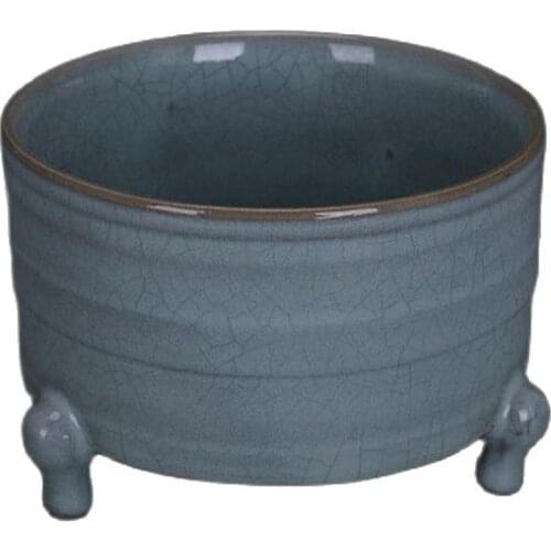 Song dynasty you kiln tianqing glaze three - legged string censer washing imitation museum cultural relics collection of ancient
