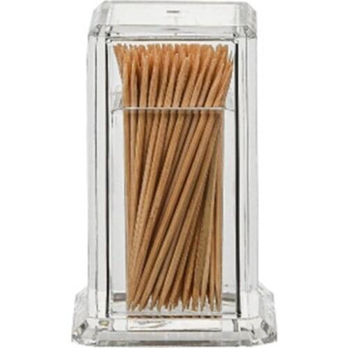 Creative Transparent Simple Toothpick Bottle Clean And Safe Square Household Toothpick Box For Home