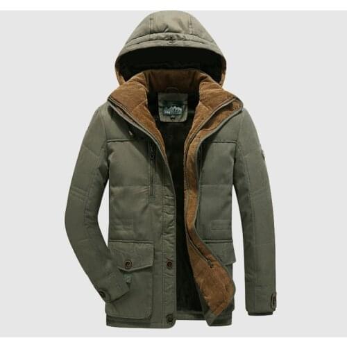 2021 Winter Warm Cotton Coat Mens Detachable Cap Casual Loose Outdoor Plus Velvet Thick Mens Jacket Oversize 6XL Hoodies