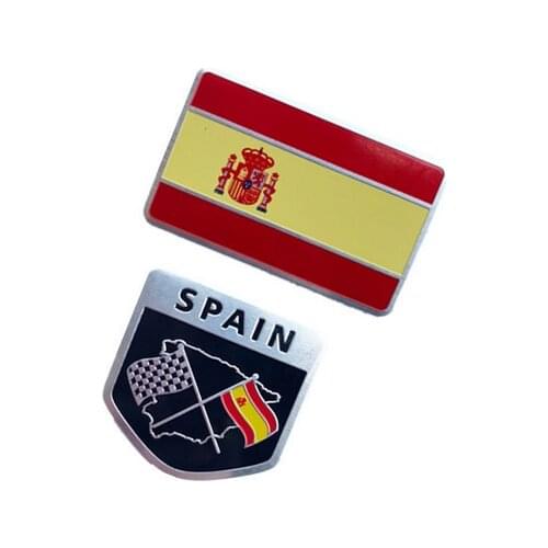 Set Spain Flag Emblem Badge Motorcycle Fairing Decals Stickers for Auto Doors Windows Trunks Car Accessories