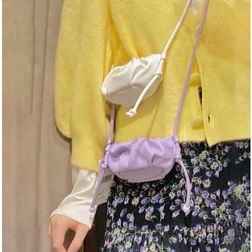 2020 New Stylish Cloud Bag Women High Quality Soft PU Leather Handbags Ladies Cute Shoulder Messenger Bag Dumplings Clutch Bag