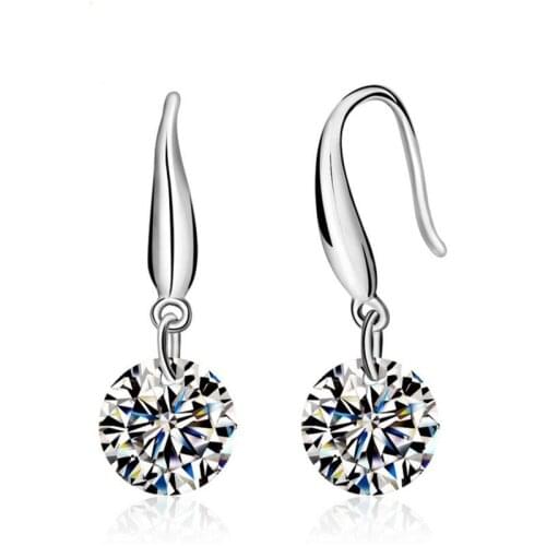 2021 New Fashion jewelry 925 sterling silver Earrings Crystal from Swarovskis New Woman name earrings Twins micro set