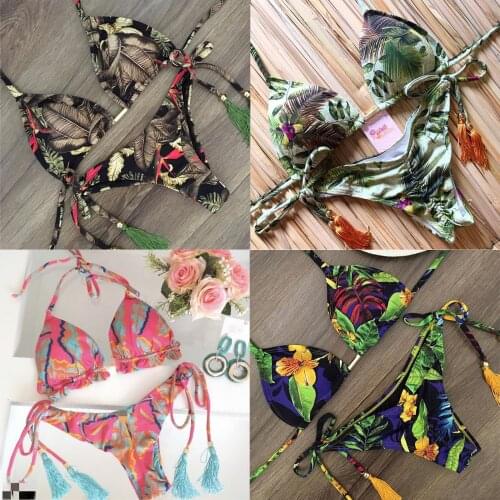 Sagace Europe and the United States new split three-point swimsuit hot spring printing bikini split swimsuit sexy bikini