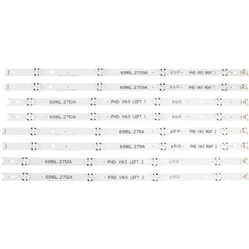 New 8 PCS LED backlight strip for LG 49LH570V 49LF5100 49LJ5100 49LH590V 49LH570V UE49K6300AK 6916L-2709A 2710A 6916L-2711A 2712