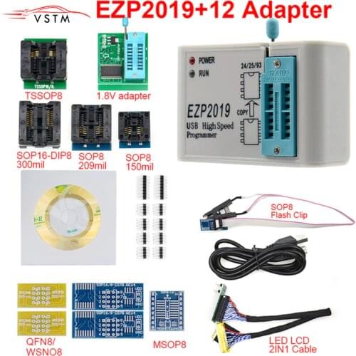 New EZP 2019 high-speed USB SPI Programmer EZP2019 Support 32M Flash 24 25 93 EEPROM 25 flash bios