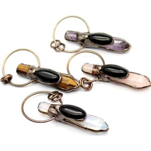 Original Design Exaggeration Oynx & Natural Crystal Necklaces Charms Jewelry Chakra Energy Yoga Healing Meditation Pendulum