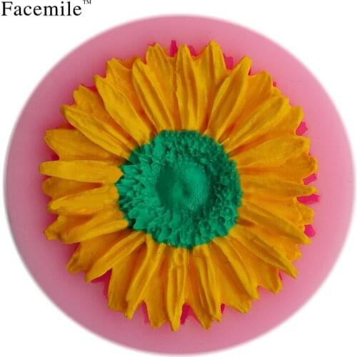 Sunflowers Silicone Soap Mold Cake Decoration Fondant Cake 3D Mold Baking Decorating Tool 50-81 Gift
