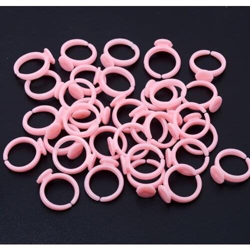 100pcs Adjustable Pink Ring Jewelry Making DIY Children Components for Kids Size 14mm Blank Pad Tray 9mm