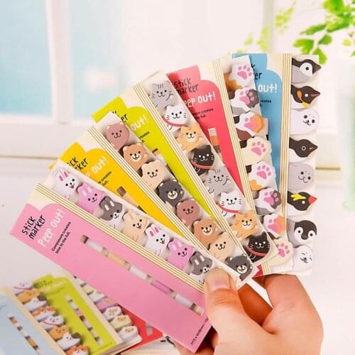 Cartoon Animals Mini Cute Kawaii Cat Panda Memo Pad Sticky Notes Memo Notebook Stationery Note Paper Stickers School Supplies