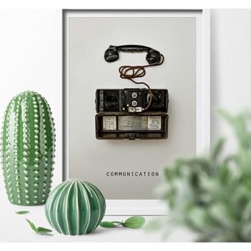 Nordic Style Modern Canvas Vintage Telephone Painting Home Pictures Wall Art Prints Simple Modular Poster For Living Room Decor