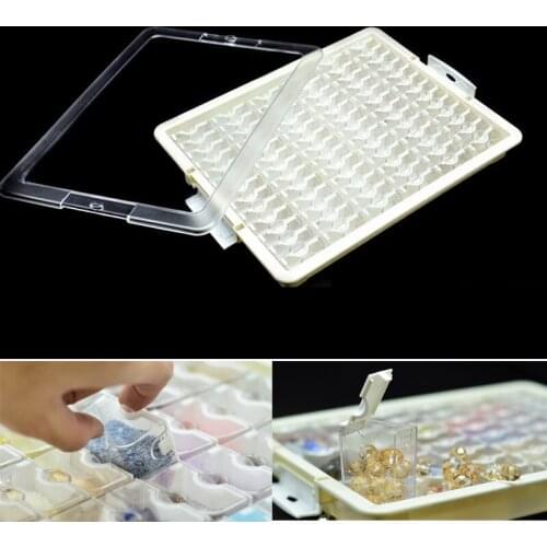 Drill Containers for Diamond Painting Mosaic Tool Accessories Plaid Jewelry Diamond Embroidery Transparent Storage Box